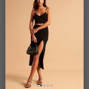 NWT XS Elevated Midi Skirt Abercrombie and Fitch